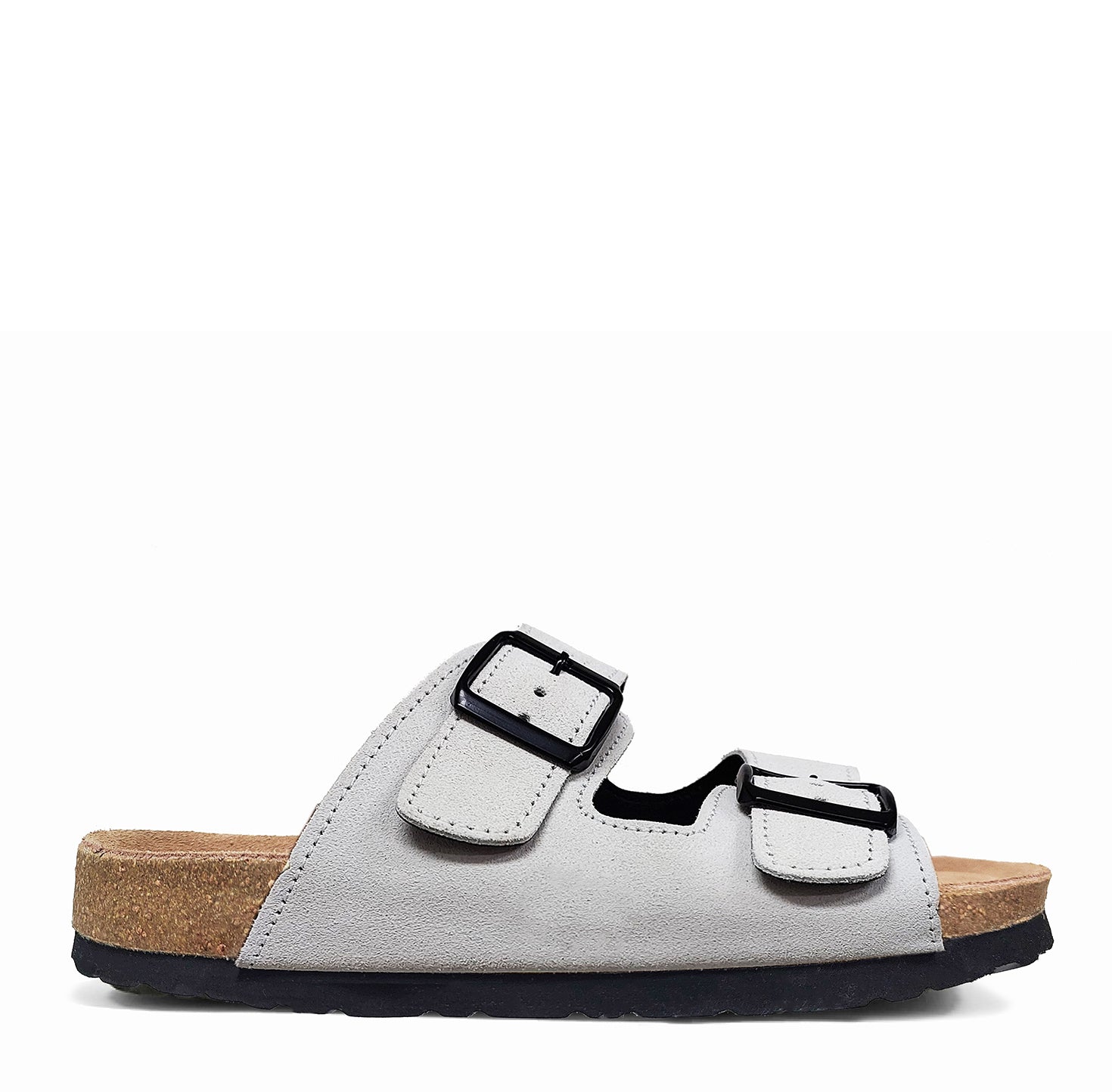 Men’s Roman Suede UGG sandal – white suede close-up