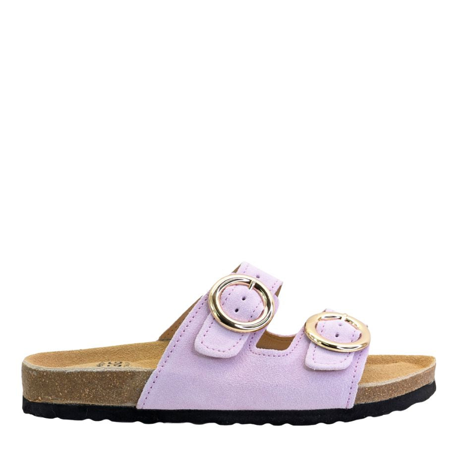 Men’s Ariel UGG sandal – pastel lavender straps with gold rings