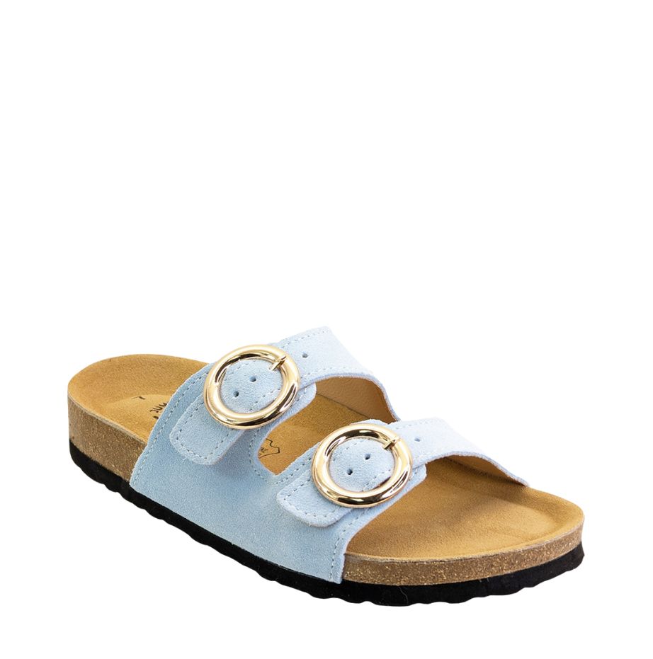 Cove Sandal Sky blue – neutral beige cork comfort sandal