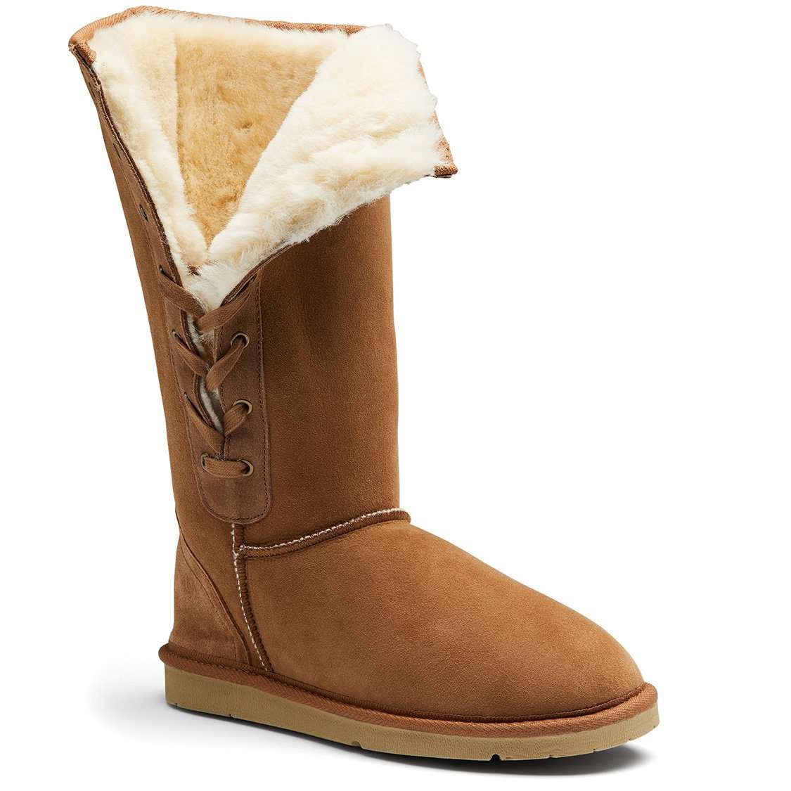 double faced sheepskin tall lace up ugg boots Australia