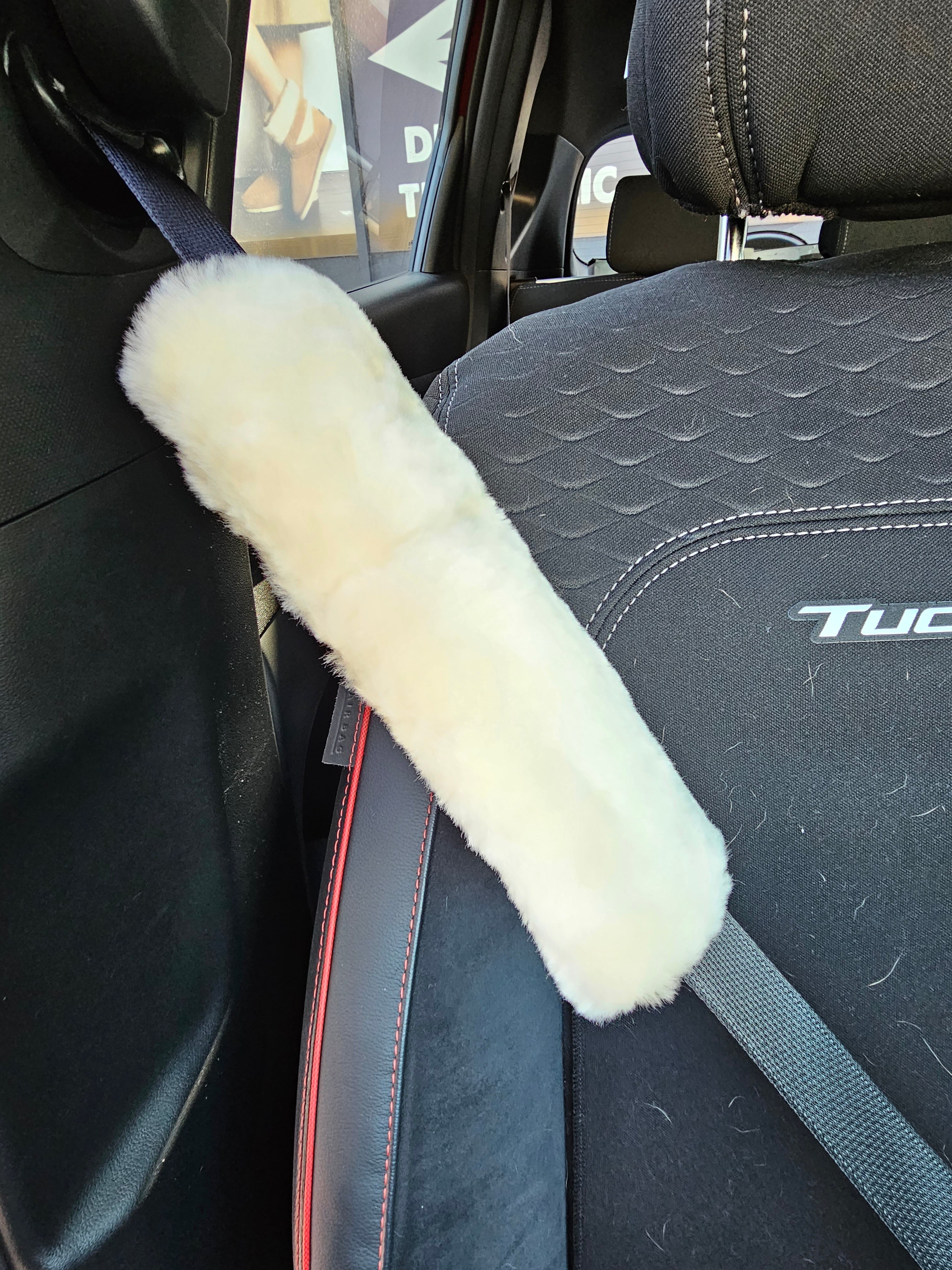 Sheepskin Seat Belt Covers