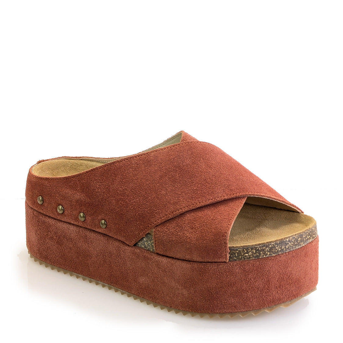 Lina Platform Sandal Rust – rust colour bead strap platform sandal