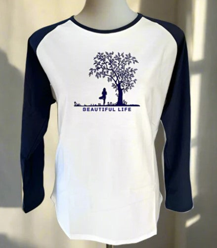 Women's Organic Cotton Beautiful Life Long Sleeve Tshirt