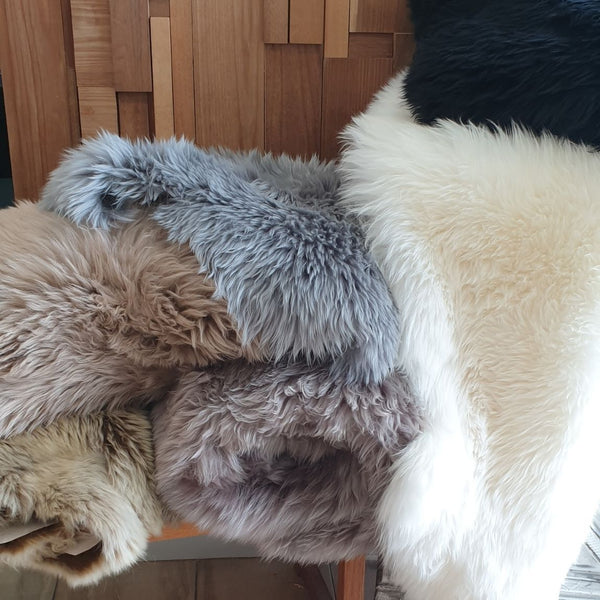 Quad Long Wool Sheepskin Rug