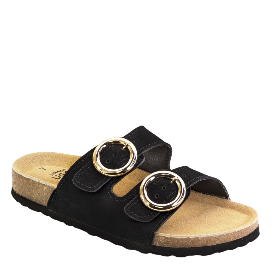 Men’s Ariel UGG sandal – black version with gold rings