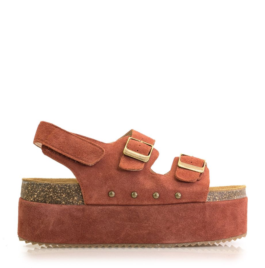 Birdie Platform Sandal Tan – tan bead-detail platform sandal