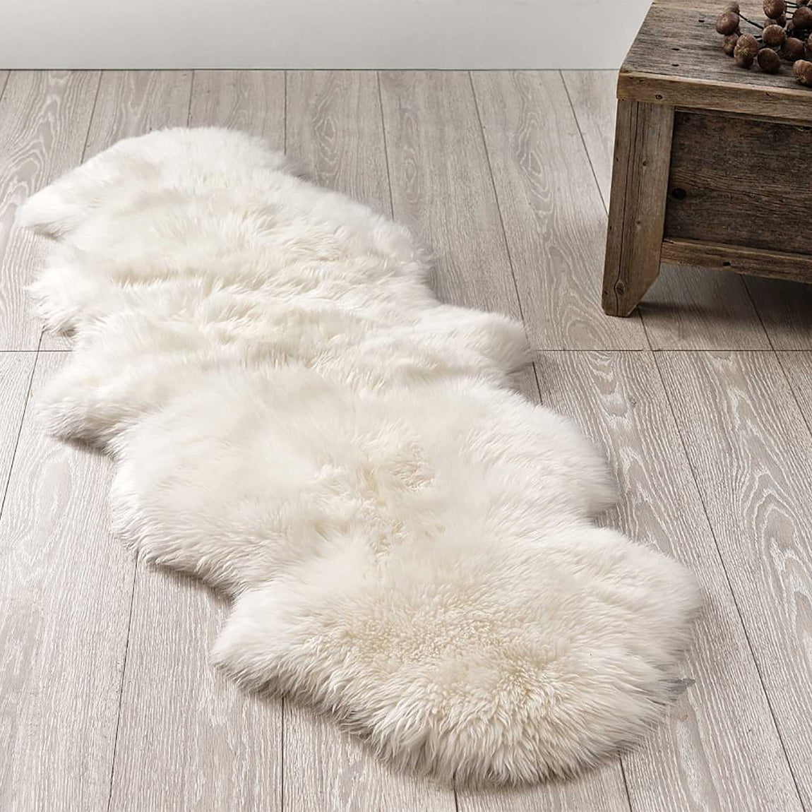 Double Long Wool Sheepskin Rug