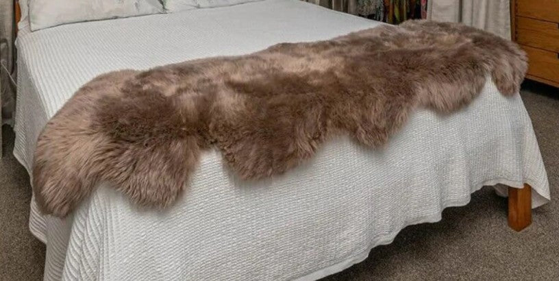 Double Long Wool Sheepskin Rug
