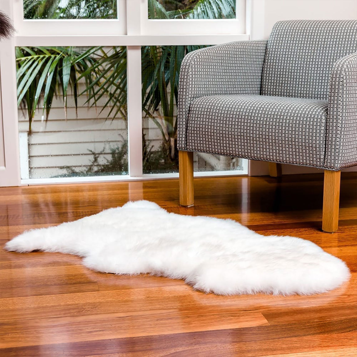 Large - Single Long Wool Sheepskin Rug