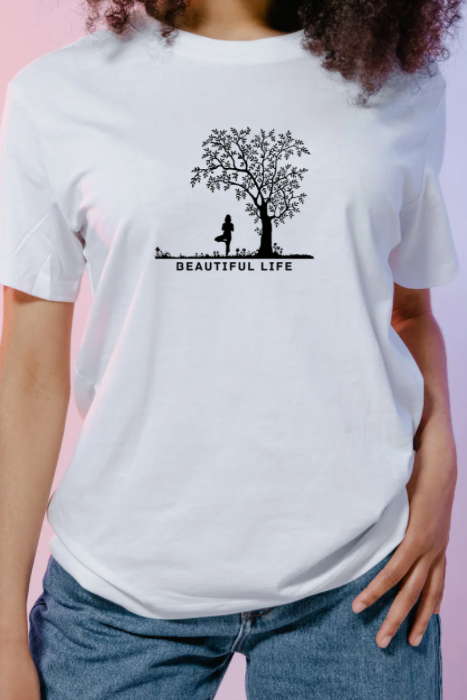 Women's Organic Cotton Beautiful Life Boyfriend T-shirt