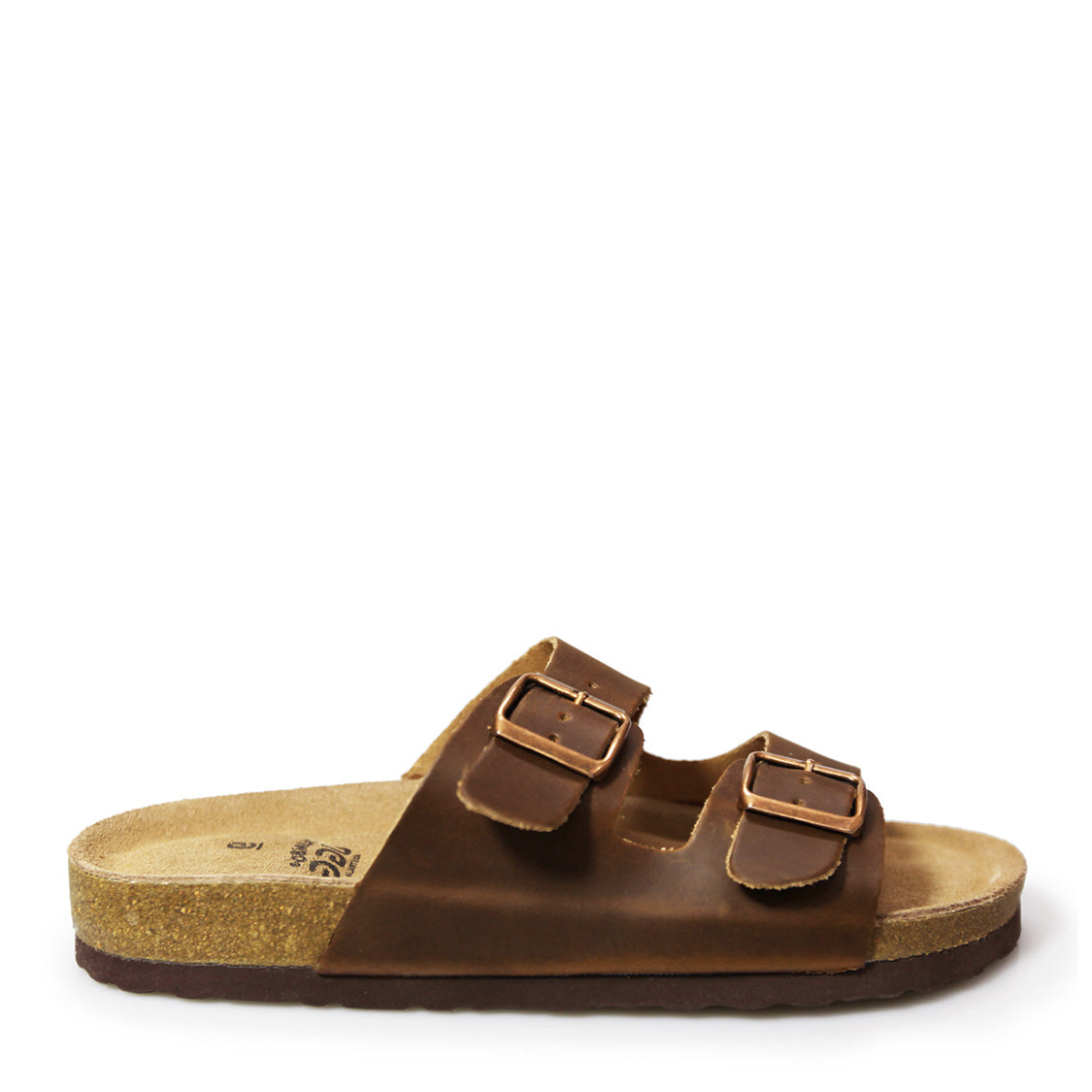 Men’s Roman UGG sandal Brown  – top view adjustable straps