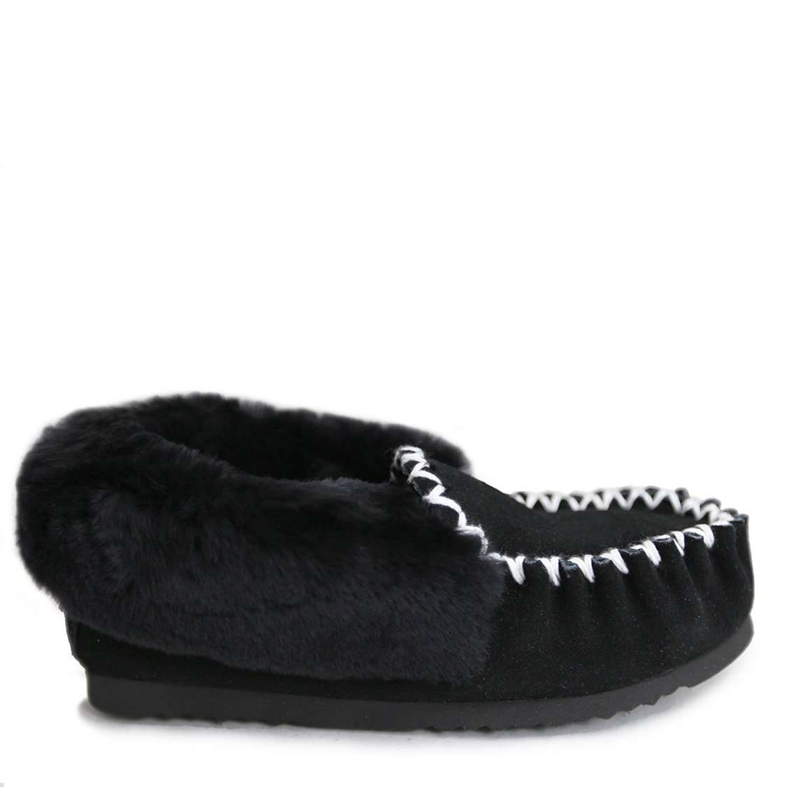 Sheepskin Traditional Moccasin -  Black 