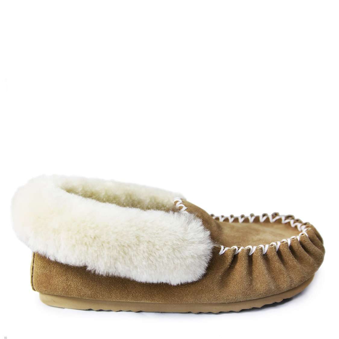 Sheepskin Traditional Moccasin -  Chestnut 
