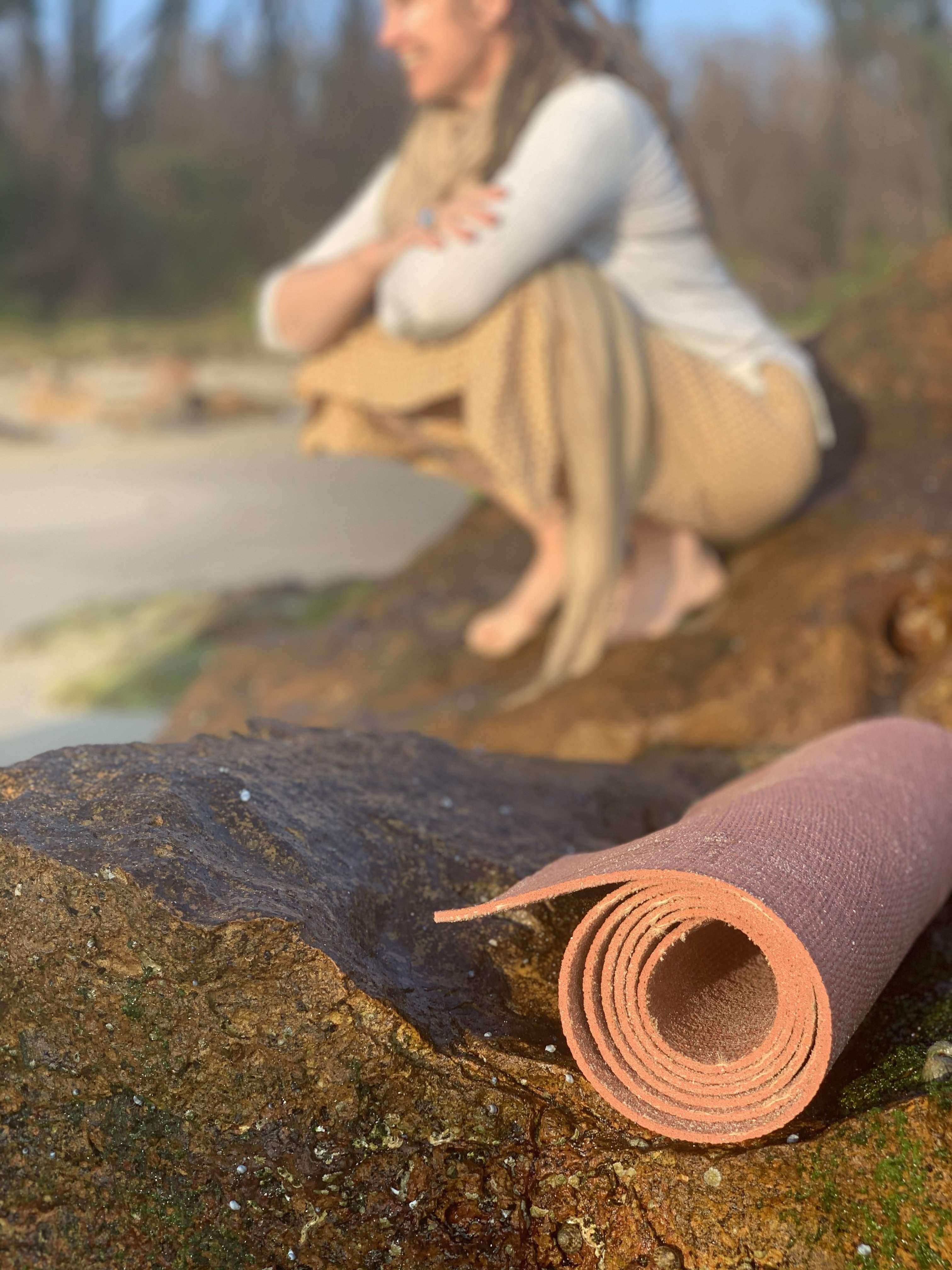 LOVEARTH OCHRE YOGA MAT WITH WHITE BAG.  Ugg Boots Australia , Ugg Boots Melbourne, Australian Ugg Boots, Original Ugg Boots,  Sheepskin Ugg Boots
